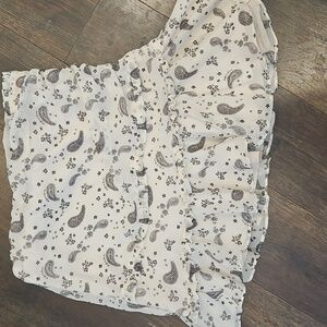 For Love And Lemons Cream Paisley Mini Skirt Small